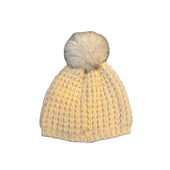 Kyi Kyi Canada Cream Classic Fur Pom Knit Beanie O/S main image 6